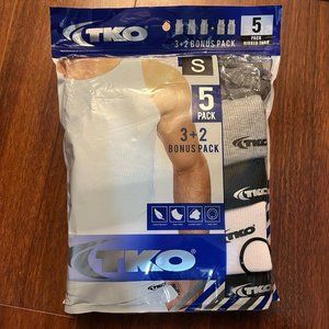 Nwt TKO Mens 5 pack ribbed/fast dry tank size S